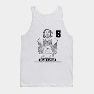 Jalen ramsey  | 5 | Football || Black retro Tank Top